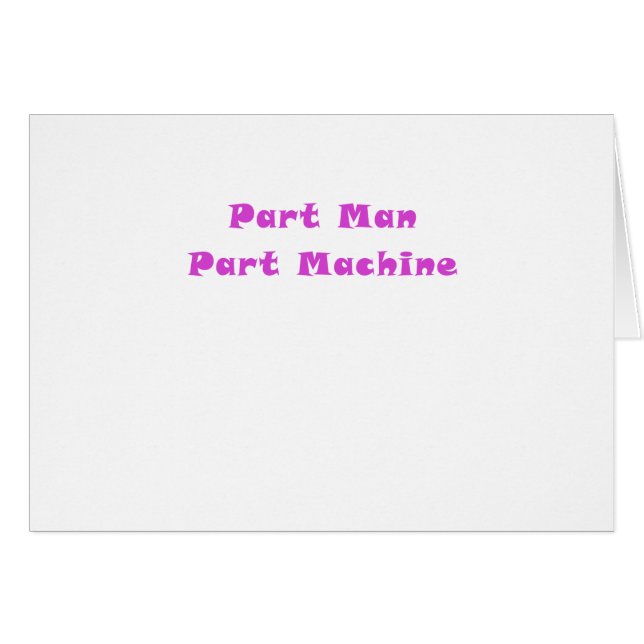 Cartão Máquina da peça do homem da parte (Frente Horizontal)