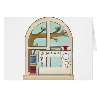 Cartão máquina de costura