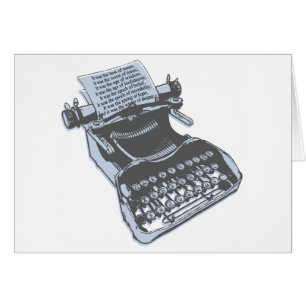 Cartão Máquina de escrever antiga