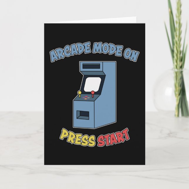 Cartão Máquina de Jogo de Vídeo Arcade Retro Presente de  (Frente)