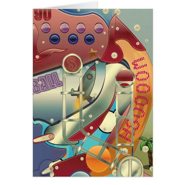 Cartão Máquina Pinball de Las Vegas (Frente)