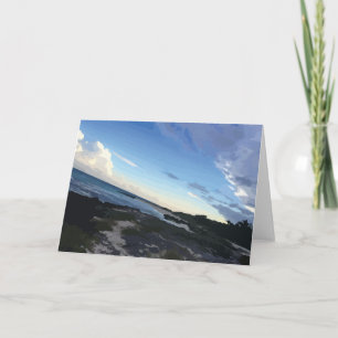 Cartão Mar de Caribe Céu Azul de Praia do México