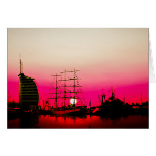 Cartão Mar do Norte   romântico - Bremerhaven