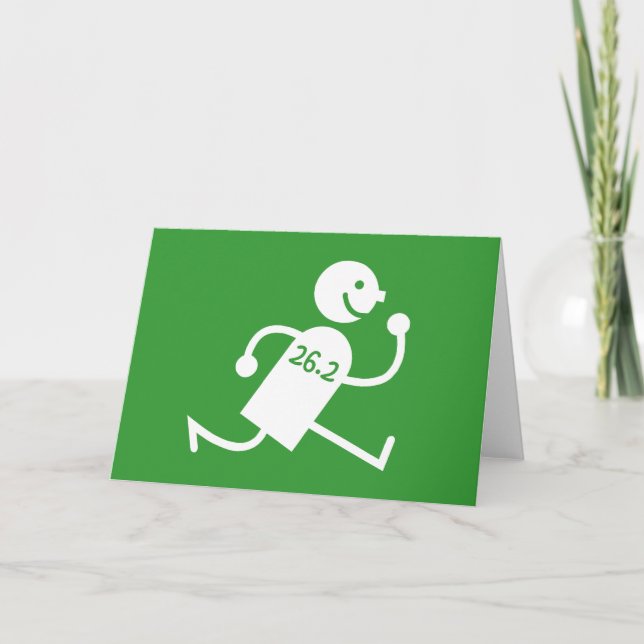 Cartão Maratona bonita e engraçada (Frente)