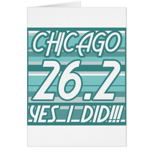 Cartão Maratona de Chicago (Frente)