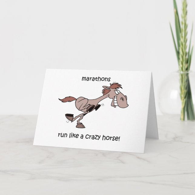 Cartão Maratona engraçada (Frente)