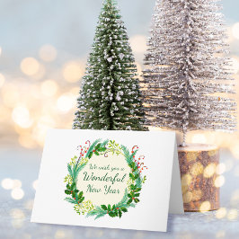 Cartão Maravilhosa nova coroa simples e elegante