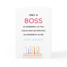 maravilhoso bolo de aniversário engraçado de chefe