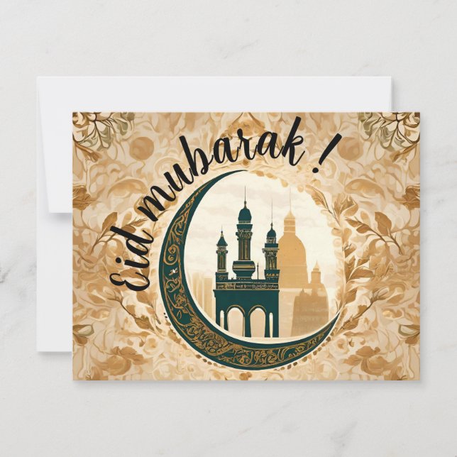 Cartão Maravilhoso "Eid Mubarak" (Frente)