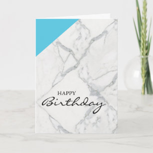 Cartão Marble Happy Birthday Card