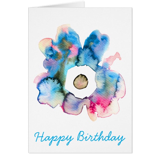 Cartão Marca aquática com desenho de abstrato (Frente)