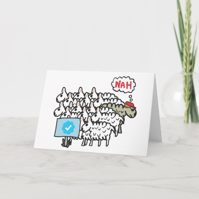 Cartão Marca de verificação anti-azul (Frente)