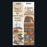 Cartão Marcadores de Citação de Citação de Livros Funny T<br><div class="desc">Dois favoritos com citações engraçadas de livros em fontes de máquinas de escrever antigas e ilustrações aquáticas dos livros,  personalizam os nomes. A página de favoritos precisará ser cortada ao meio para criar dois favoritos do tamanho de 8" por 2".</div>