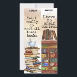 Cartão Marcadores de Citação de Citação de Livros Funny T<br><div class="desc">Dois favoritos com citações engraçadas de livros em fontes de máquinas de escrever antigas e ilustrações aquáticas dos livros,  personalizam os nomes. A página de favoritos precisará ser cortada ao meio para criar dois favoritos do tamanho de 8" por 2".</div>