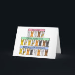 Cartão March 6th Birthday Cartoon Cats<br><div class="desc">Cartoon cats holding up pastel coloured banners that say 'Only very special people have birthdays on March 6th'. A perfect card or gift for any cat lover born on this particular day.</div>