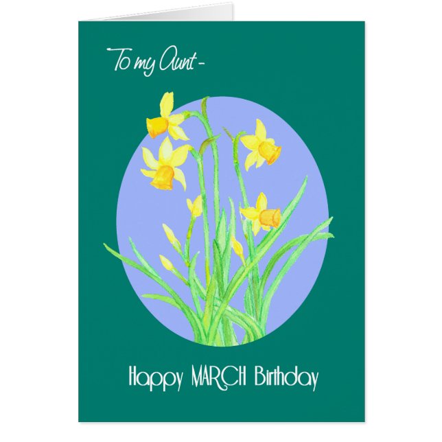 Cartão Marcha de aniversário dos Daffodils bonito para ti (Frente)