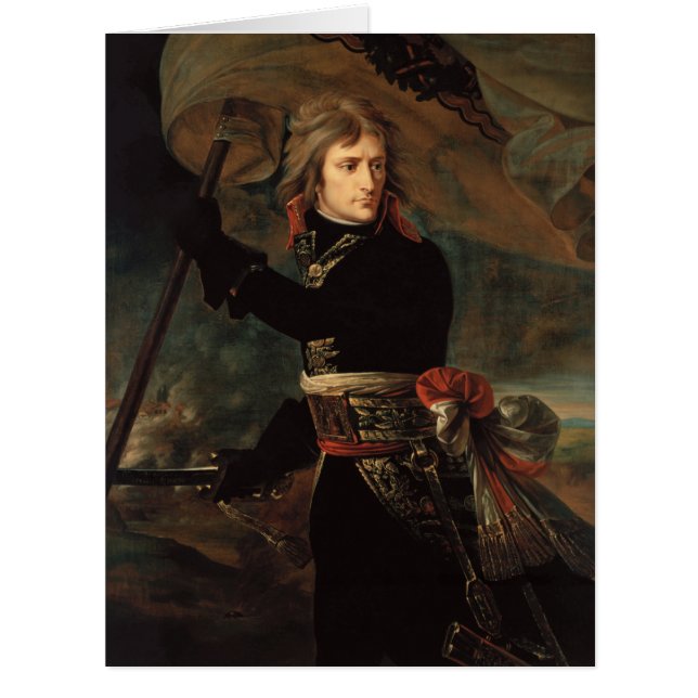 Cartão Marcha de Napoleão Bonaparte na Batalha de Arcole (Frente)