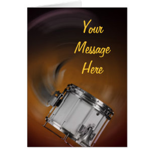 Cartão Marching Snare Drum em Dourado