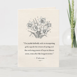 Cartão March's Daffodils