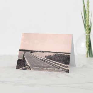 Cartão Marco Bridge, ilha de marco, Flórida, 1930