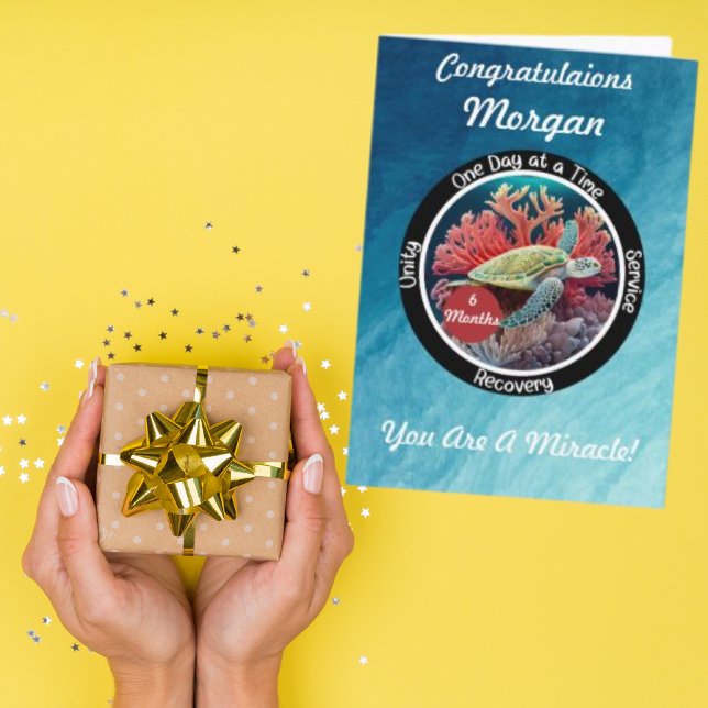 Cartão Marco de Recuperação da Sobriedade Personalizado - (Criador carregado)