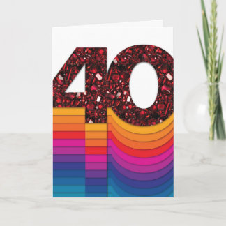 Cartão Marcos negros 40 - Aniversário