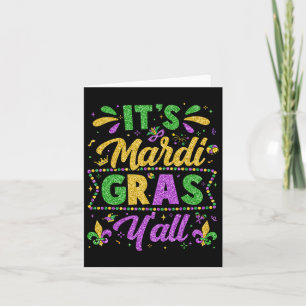 Cartão Mardi Gras 2025 Camisas Homens Mulheres Crianças É
