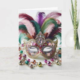 Cartão Mardi Gras Birthday