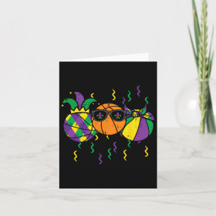 Cartão Mardi Gras Bysketbyll Diversão de Esportes Garotos