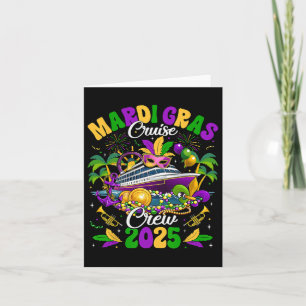 Cartão Mardi Gras Cruise Crew 2025 Trip New Orleans Famil