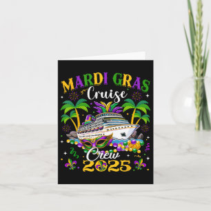 Cartão Mardi Gras Cruise Crew 2025 Trip New Orleans Famil