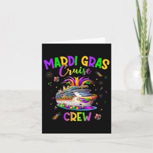 Cartão Mardi Gras Cruise Crew 2025 Trip New Orleans Famil