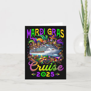 Cartão Mardi Gras Cruise Crew 2025 Trip New Orleans Famil