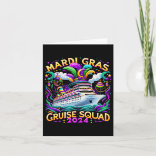 Cartão Mardi Gras Cruise Squad 2025 Engraçada Família