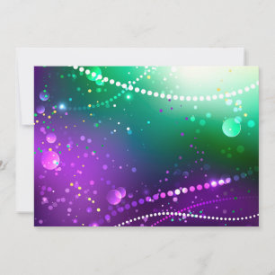 Cartão Mardi Gras Festivo Purple Background