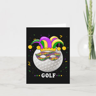 Cartão Mardi Gras Golf Costume Mardi Gras Jester Hat Golf