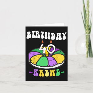 Cartão Mardi Gras King Cake
