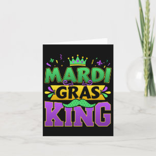 Cartão Mardi Gras King Para O Figurino Do Carnaval De Nov