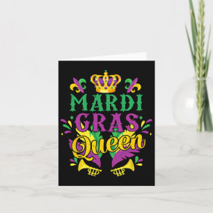Cartão Mardi Gras Queen Parade Festas de Costume Mulheres