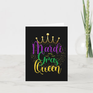 Cartão Mardi Gras Queen Parade Figurume Mulheres Presente