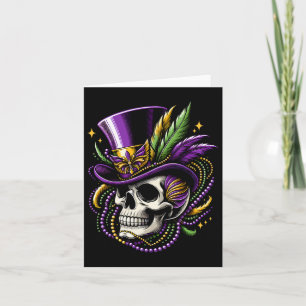 Cartão Mardi Gras Skull Bruxa Doutor New Orleans Men Wome