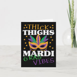 Cartão Mardi Gras Vibes Gym Fat Terça-feira Mulher