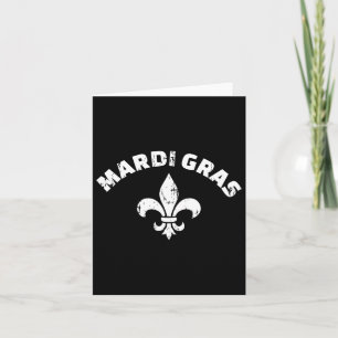 Cartão Mardi Gras Vintage Fleur De Lis