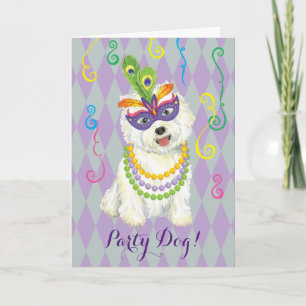 Cartão Mardi Gras Westie