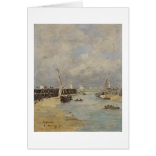Cartão Maré baixa em Trouville, 1895 (óleo no painel)