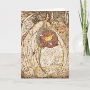 Cartão Margaret MacDonald Mackintosh Coração da Rosa