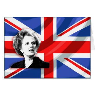 Cartão Margaret Thatcher Union Jack