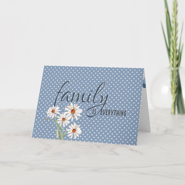 Cartão margarida de aniversário cunhada em pontos (Frente)