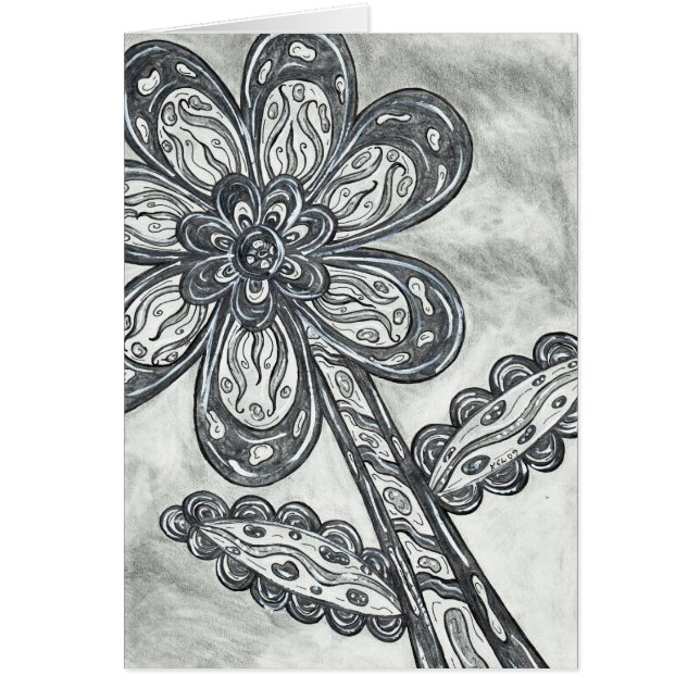 Cartão Margarida do espaço do carbono (Frente)