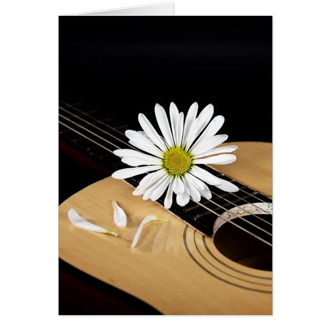 Cartão margarida no violão (Frente)